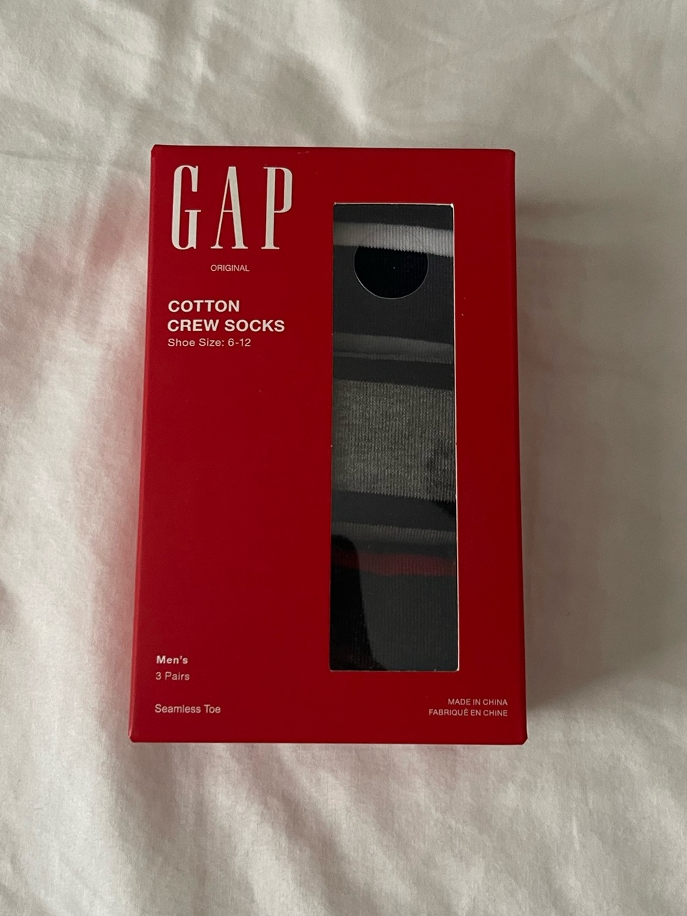 GAP Men's Cotton Crew Socks - (3 Pack) size 6-12